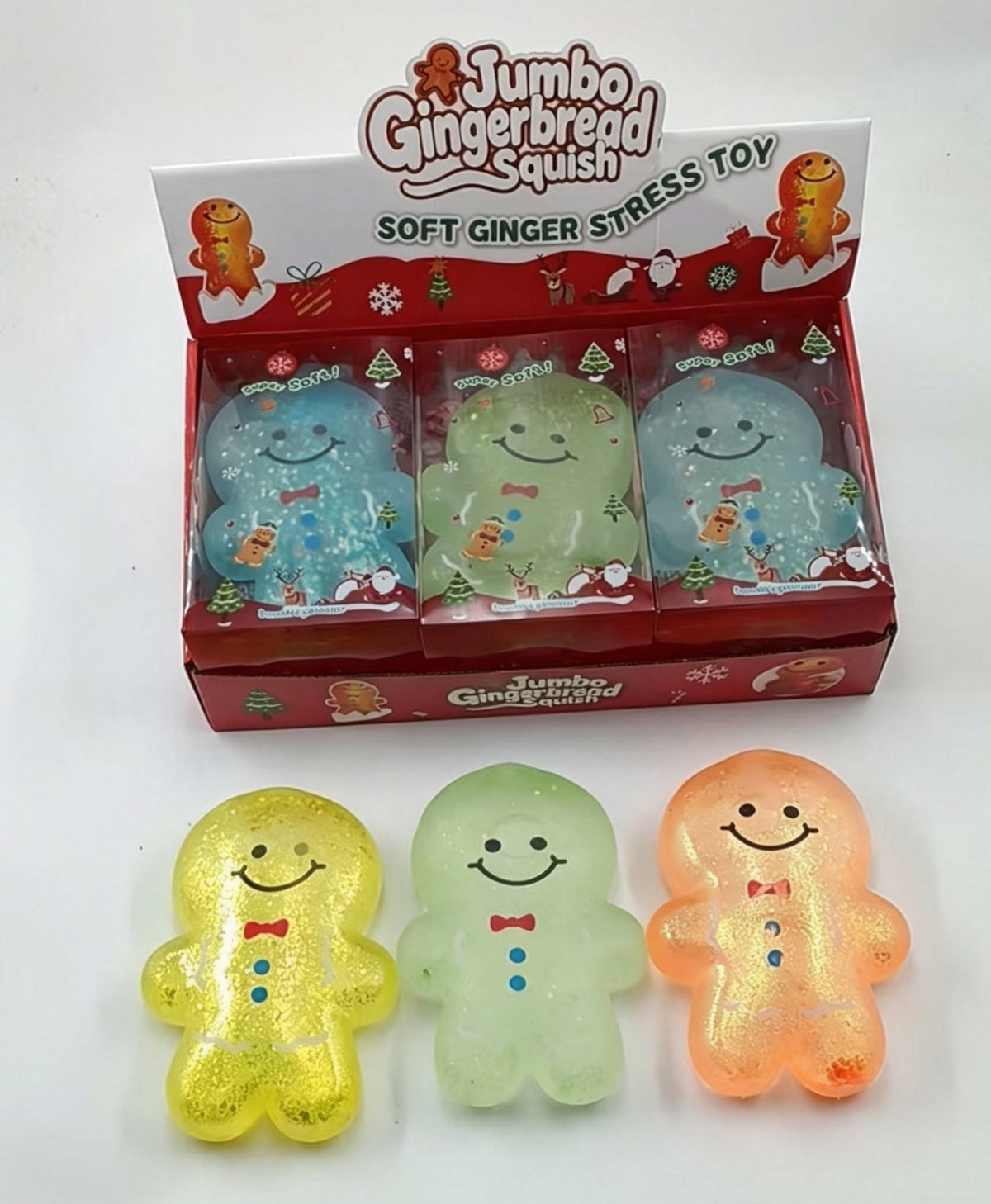 Jumbo Gingerbread Man Sugar Squishy Toy #LSSQ-GIN (6PC)