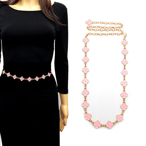 Fashion Clover Chain Link Belt #LT3024 - Multiple Colors (PC)