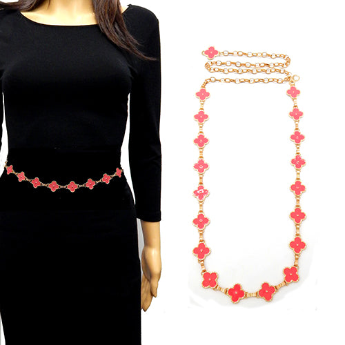Fashion Clover Chain Link Belt #LT3024 - Multiple Colors (PC)