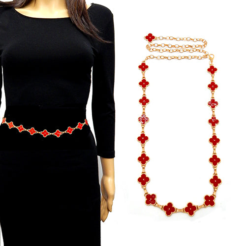 Fashion Clover Chain Link Belt #LT3024 - Multiple Colors (PC)