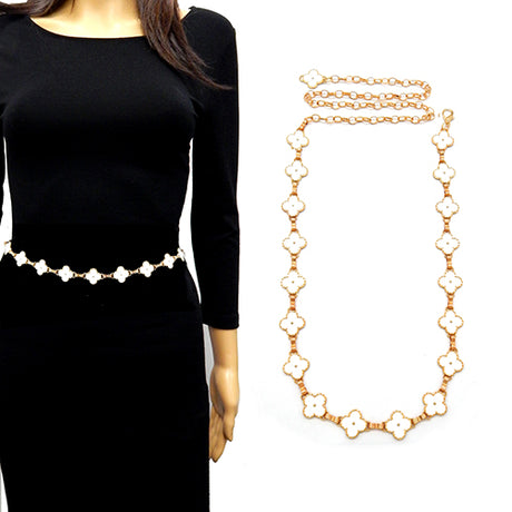 Fashion Clover Chain Link Belt #LT3024 - Multiple Colors (PC)
