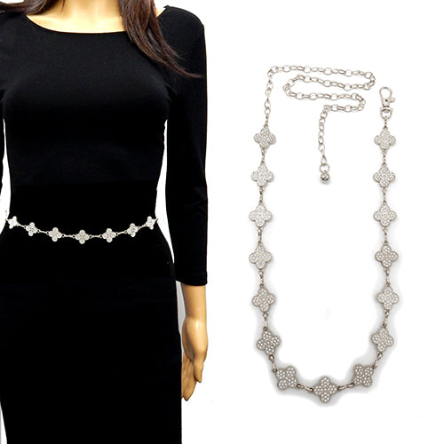 Fashion Stone Clover Chain Belt #LT5111 - Multiple Colors (PC)