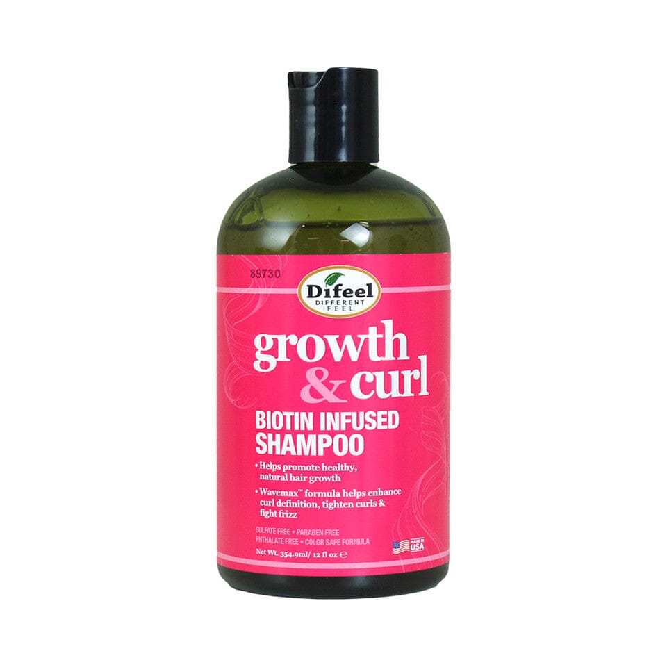 Difeel Growth & Curl Biotin Shampoo 12oz (PC)