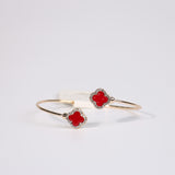 Design Clover Rhinestone Bracelet #MB1584 - Multiple Colors (PC)