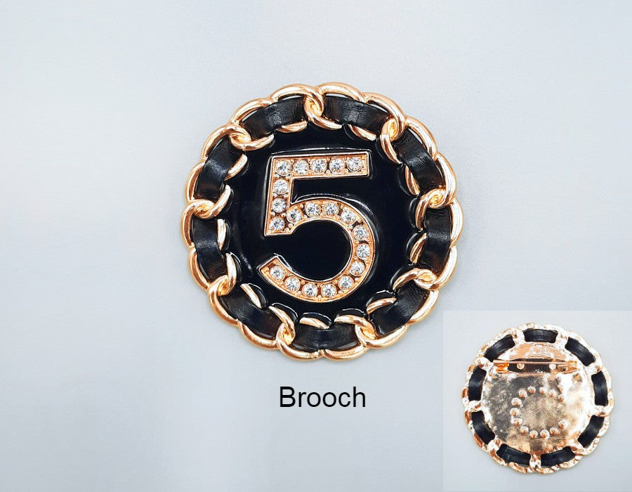 Fashion Design Chain Brooch #MBR1001 - Multiple Colors (PC)