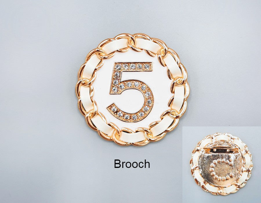 Fashion Design Chain Brooch #MBR1001 - Multiple Colors (PC)