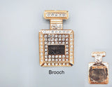 Fashion Stone Perfume Bottle Brooch #MBR1003 - Multiple Colors (PC)