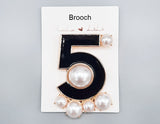 Fashion Design Pearl Brooch #MBR1006 - Multiple Colors (PC)