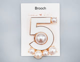 Fashion Design Pearl Brooch #MBR1006 - Multiple Colors (PC)