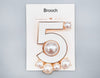 Fashion Design Pearl Brooch #MBR1006GDWHT (PC)