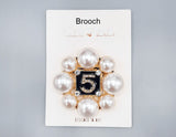 Fashion Design Pearl Brooch #MBR1007 - Multiple Colors (PC)
