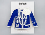 Fashion Sorority Jacket Epoxy Brooch #MBR1009 - Multiple Colors (PC)