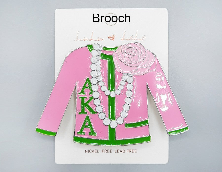 Fashion Sorority Jacket Epoxy Brooch #MBR1009 - Multiple Colors (PC)