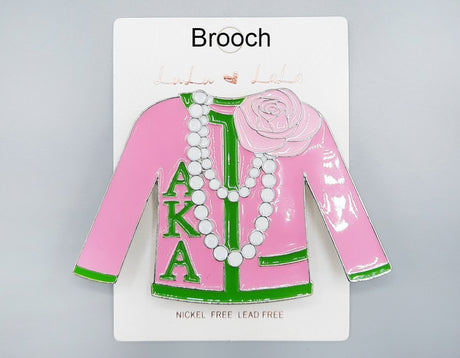 Fashion Sorority Jacket Epoxy Brooch #MBR1009 - Multiple Colors (PC)
