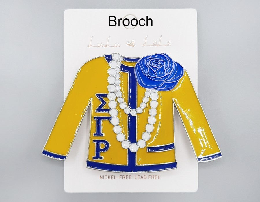 Fashion Sorority Jacket Epoxy Brooch #MBR1009 - Multiple Colors (PC)