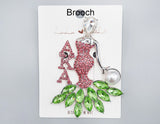 Fashion Rhinestone Lady Brooch #MBR1013 - Multiple Colors (PC)