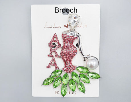 Fashion Rhinestone Lady Brooch #MBR1013 - Multiple Colors (PC)