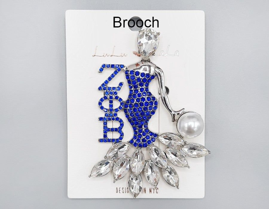 Fashion Rhinestone Lady Brooch #MBR1013 - Multiple Colors (PC)