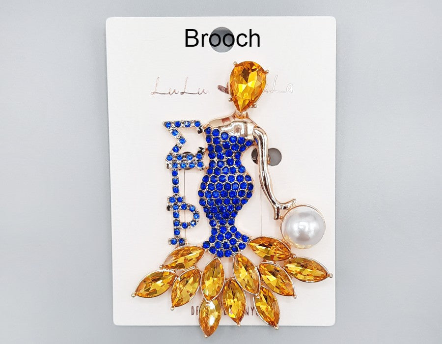 Fashion Rhinestone Lady Brooch #MBR1013 - Multiple Colors (PC)