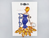 Fashion Rhinestone Lady Brooch #MBR1013 - Multiple Colors (PC)