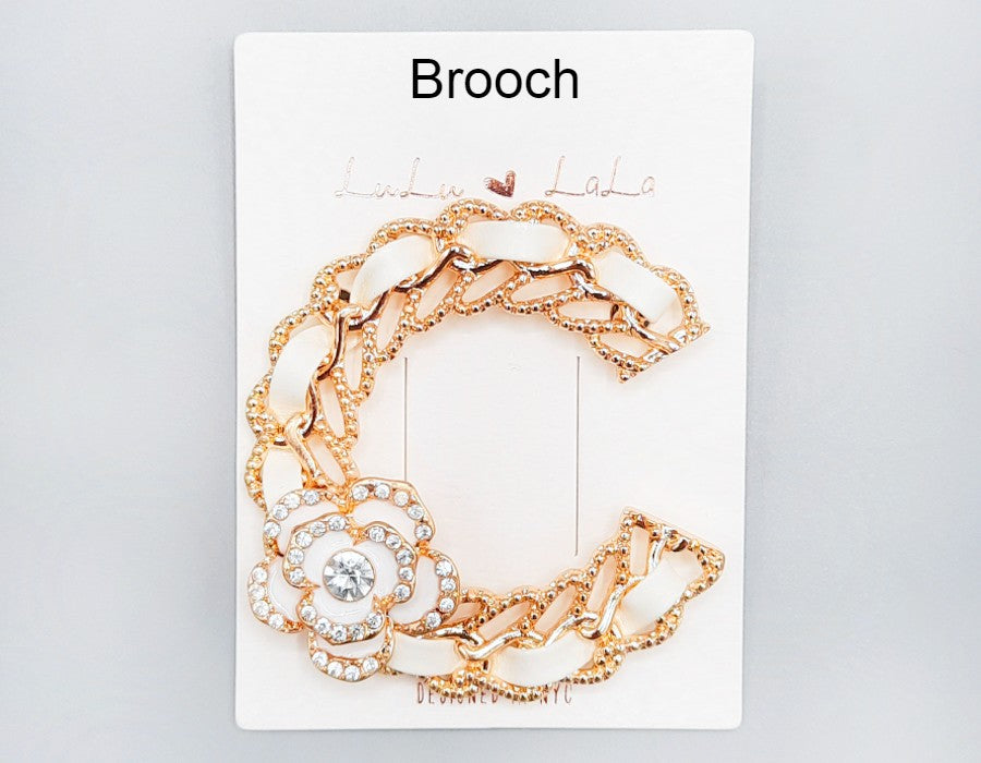 Fashion Design Chain Brooch #MBR1015 - Multiple Colors (PC)