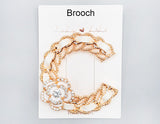 Fashion Design Chain Brooch #MBR1015 - Multiple Colors (PC)