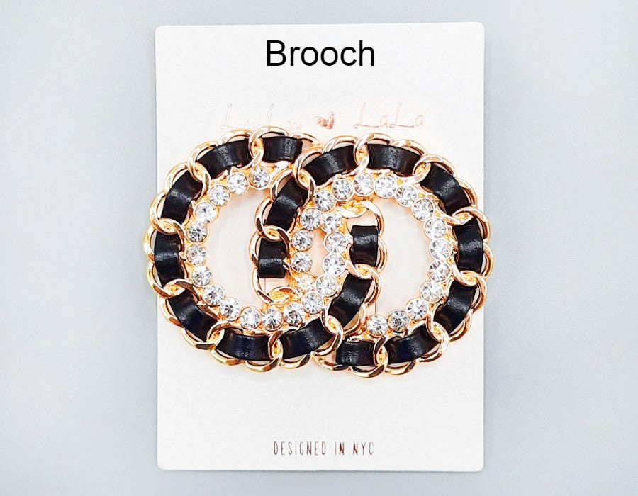 Fashion Rhinestone Infinity Brooch #MBR1016 - Multiple Colors (PC)