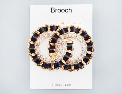 Fashion Rhinestone Infinity Brooch #MBR1016 - Multiple Colors (PC)