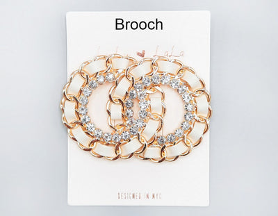 Fashion Rhinestone Infinity Brooch #MBR1016 - Multiple Colors (PC)
