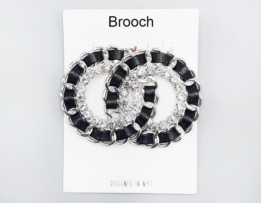 Fashion Infinity Rhinestone Brooch #MBR1016 - Multiple Colors (PC)