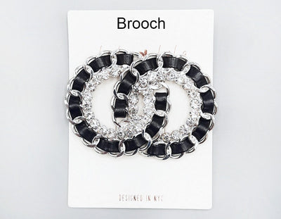 Fashion Rhinestone Infinity Brooch #MBR1016 - Multiple Colors (PC)