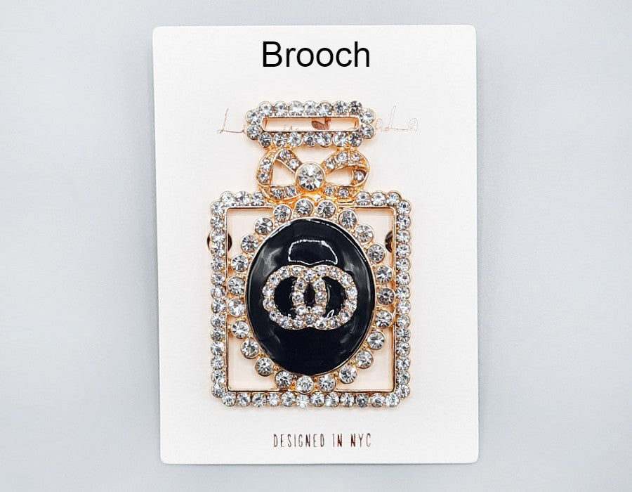 Fashion Design Rhinestone Brooch #MBR1017 - Multiple Colors (PC)