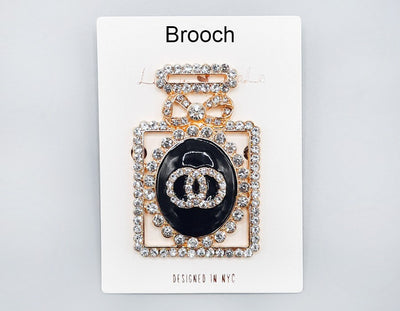 Fashion Design Rhinestone Brooch #MBR1017 - Multiple Colors (PC)