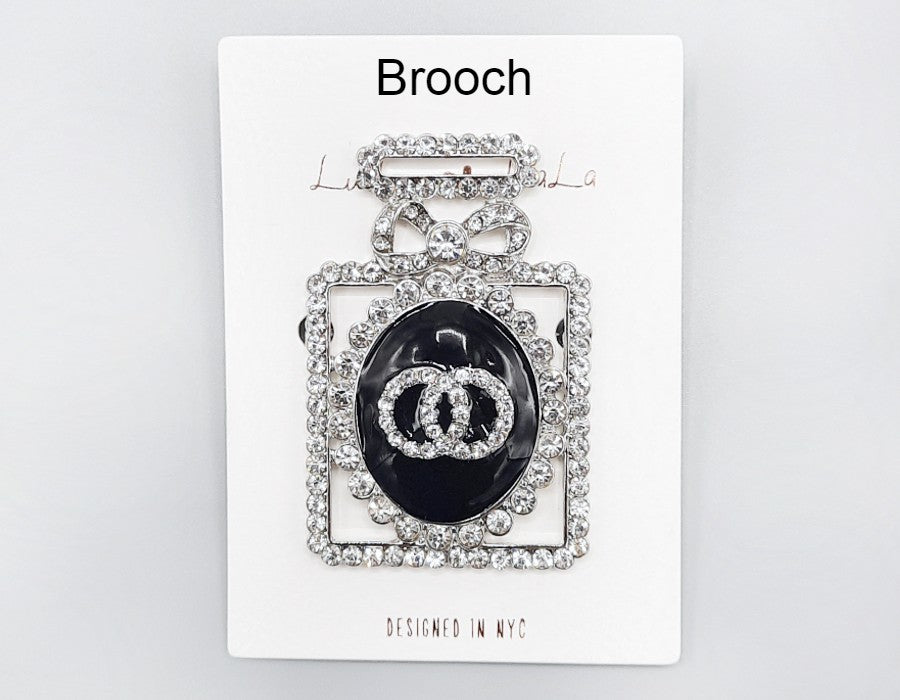 Fashion Design Rhinestone Brooch #MBR1017 - Multiple Colors (PC)