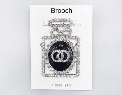 Fashion Design Rhinestone Brooch #MBR1017 - Multiple Colors (PC)