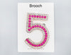 Fashion Design Pearl Brooch #MBR1018FUC (PC)