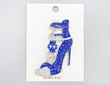 Fashion Stone High Heel Brooch #MBR1030 - Multiple Colors (PC)