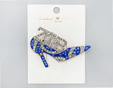 Fashion Sorority Stone Heel Brooch #MBR1052 - Multiple Colors (PC)