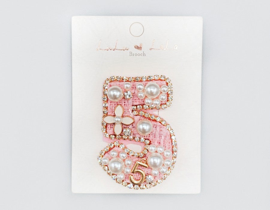 Fashion Pearl No.5 Brooch #MBR1082 - Multiple Colors (PC)