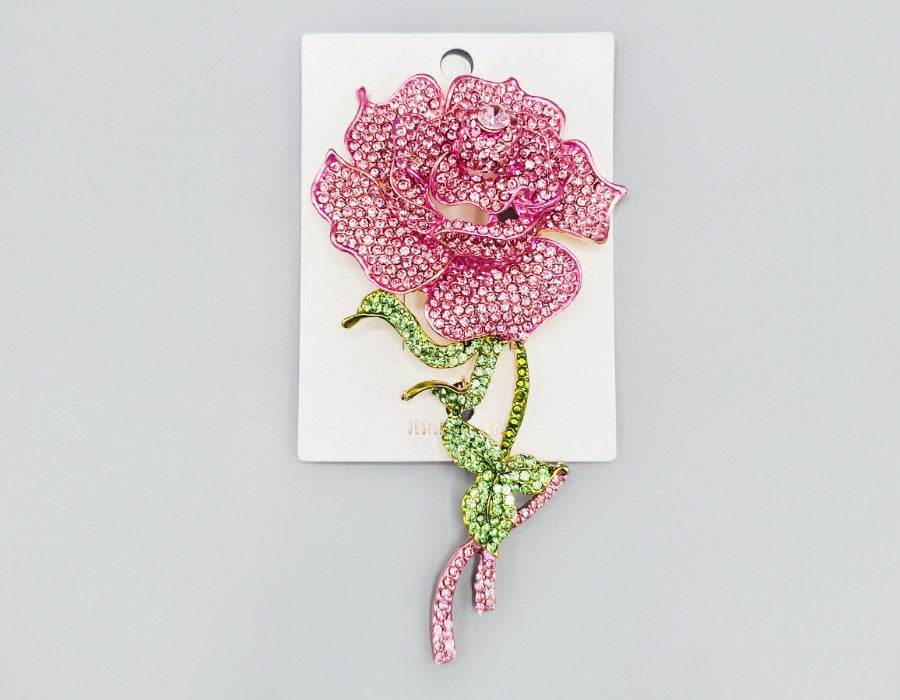 Fashion Flower Rhinestone Brooch #MBR1085 - Multiple Colors (PC)