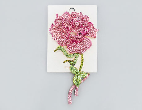 Fashion Flower Rhinestone Brooch #MBR1085 - Multiple Colors (PC)
