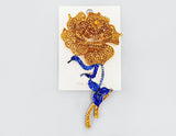 Fashion Flower Rhinestone Brooch #MBR1085 - Multiple Colors (PC)