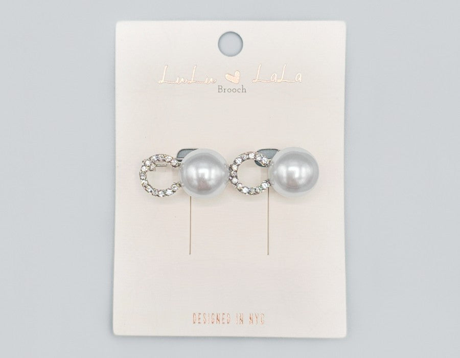 Fashion Design Pearl Brooch #MBR1092 - Multiple Colors (PC)