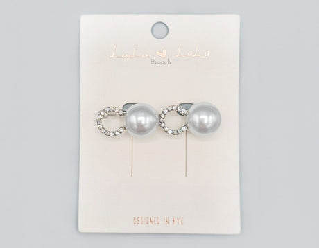 Fashion Design Pearl Brooch #MBR1092 - Multiple Colors (PC)