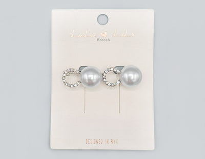 Fashion Design Pearl Brooch #MBR1092 - Multiple Colors (PC)