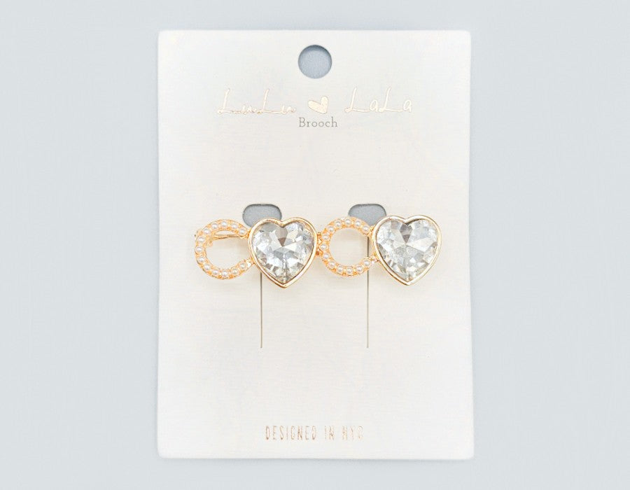 Fashion Design Rhinestone Brooch #MBR1093GD GOLD (PC)