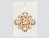 Fashion Gemstone Jewel Brooch #MBR1101 - Multiple Colors (PC)