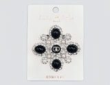 Fashion Gemstone Jewel Brooch #MBR1101 - Multiple Colors (PC)