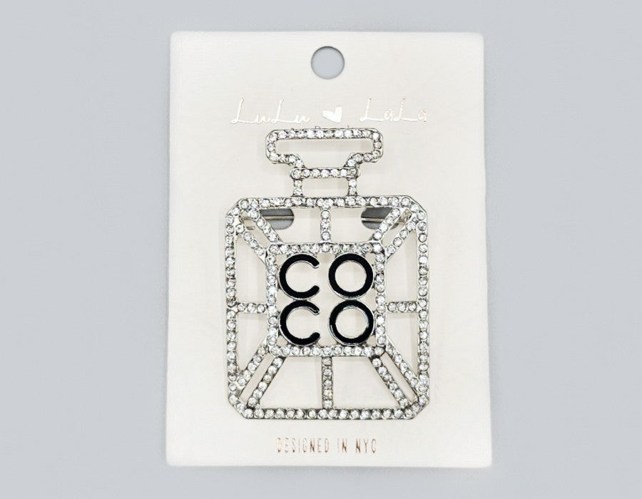 Fashion Perfume Shape Brooch #MBR1104 - Multiple Colors (PC)