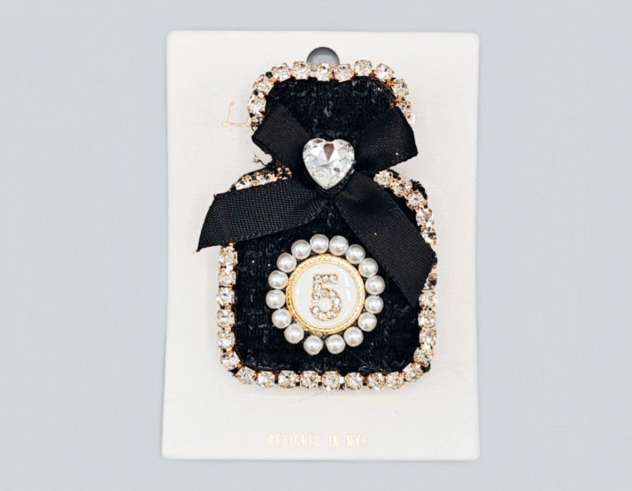 Fashion Pearl No. 5 Bow Brooch #MBR1111 - Multiple Colors (PC)